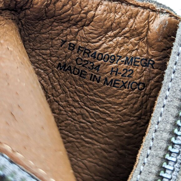 Frye Women Carson Piping Medium Grey Western Ankle Boots size 7 - Picture 8 of 12